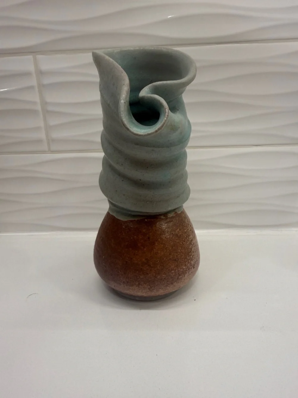 Vintage Liz Bryant Signed Studio Pottery Sculptural Pitcher – 2000